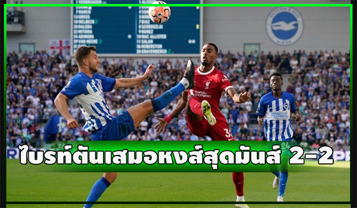 หงส์บุกเสมอไบรท์ตันสุดมันส์ 2-2